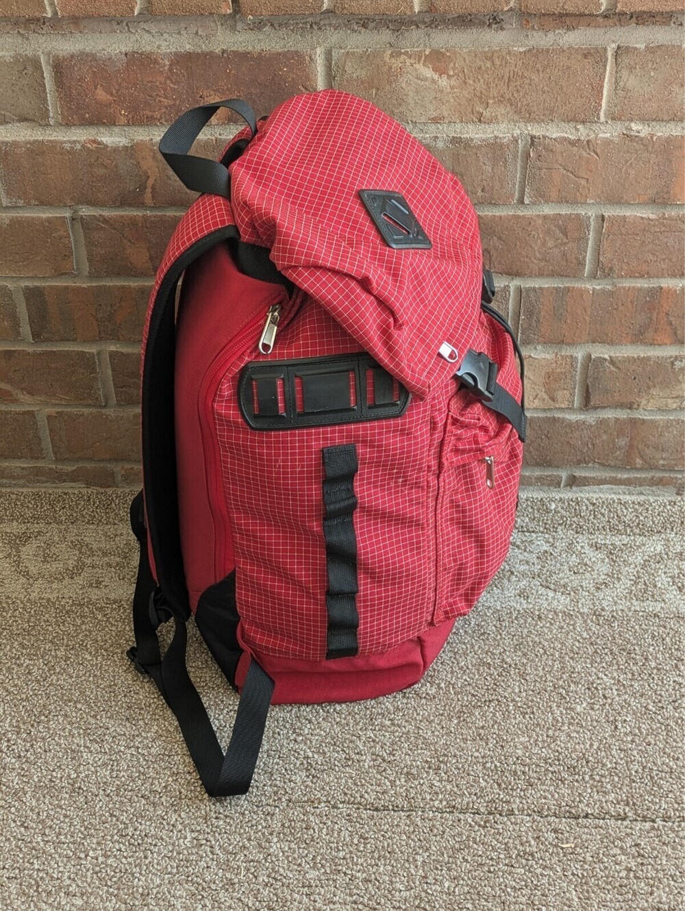 Supreme Vintage FW09 Red Grid Backpack - RARE - Ripstop Rucksack Box Logo - Picture 2 of 9
